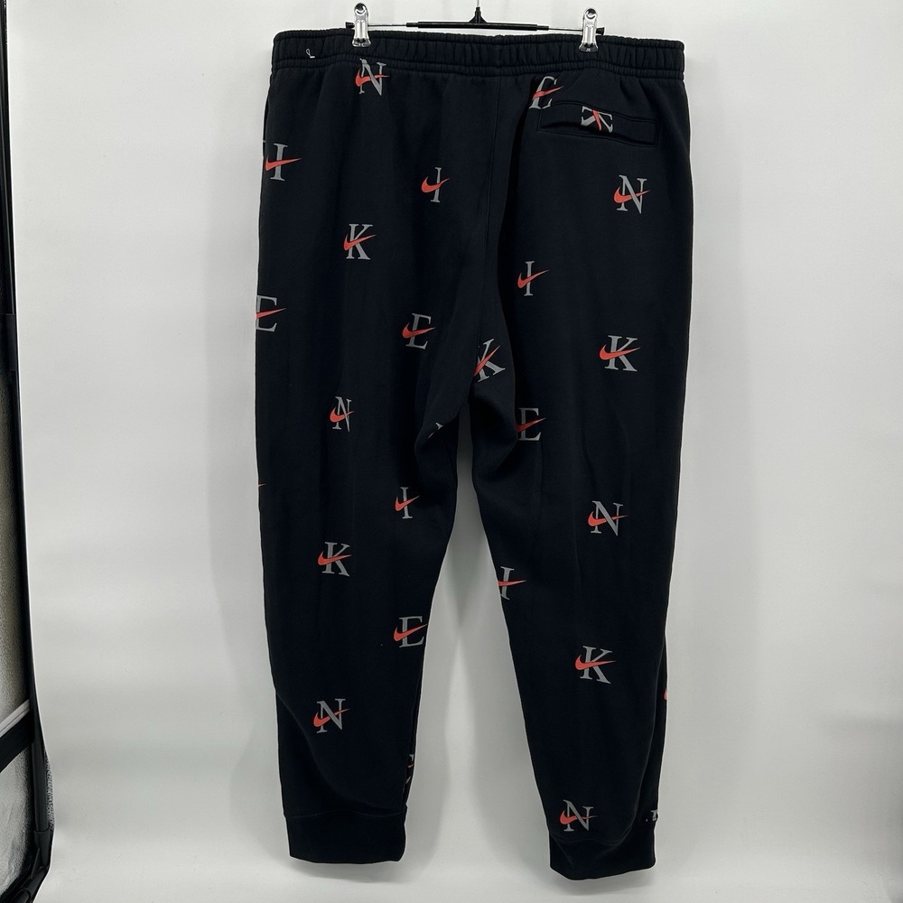 Nike Sportswear Club Fleece Joggers Mens 3XL Black Allover Print Tapered Sporty - Picture 11 of 14